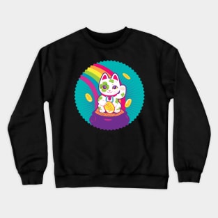 Maneki Neko Lucky Cat Crewneck Sweatshirt